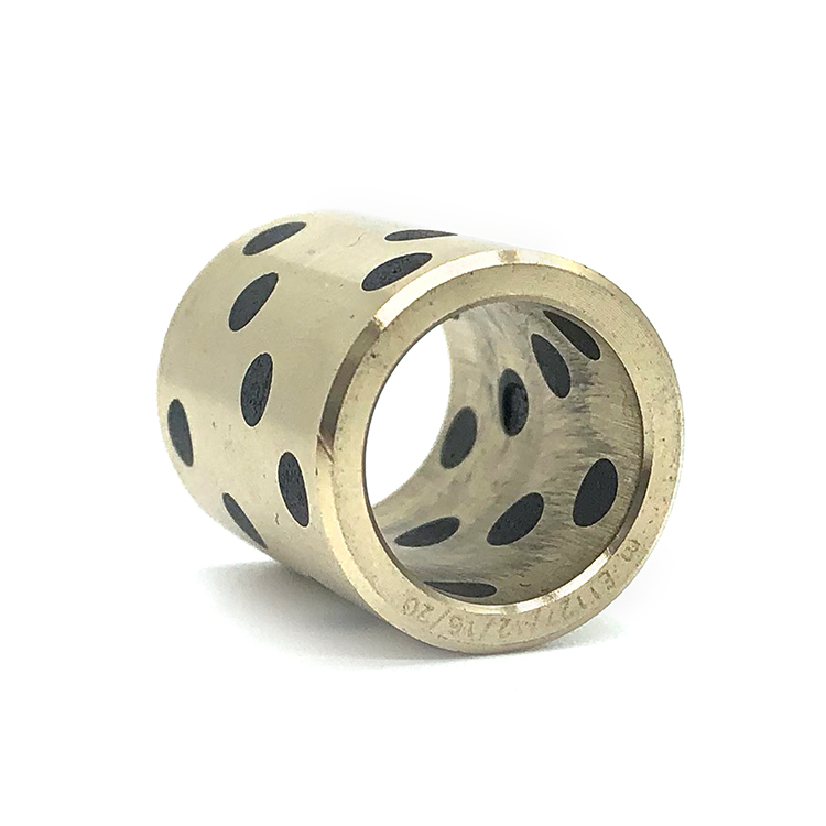 黃銅翻邊無油自潤滑軸承 銅套 導套 復合套 襯套 石墨銅套 自潤滑銅套