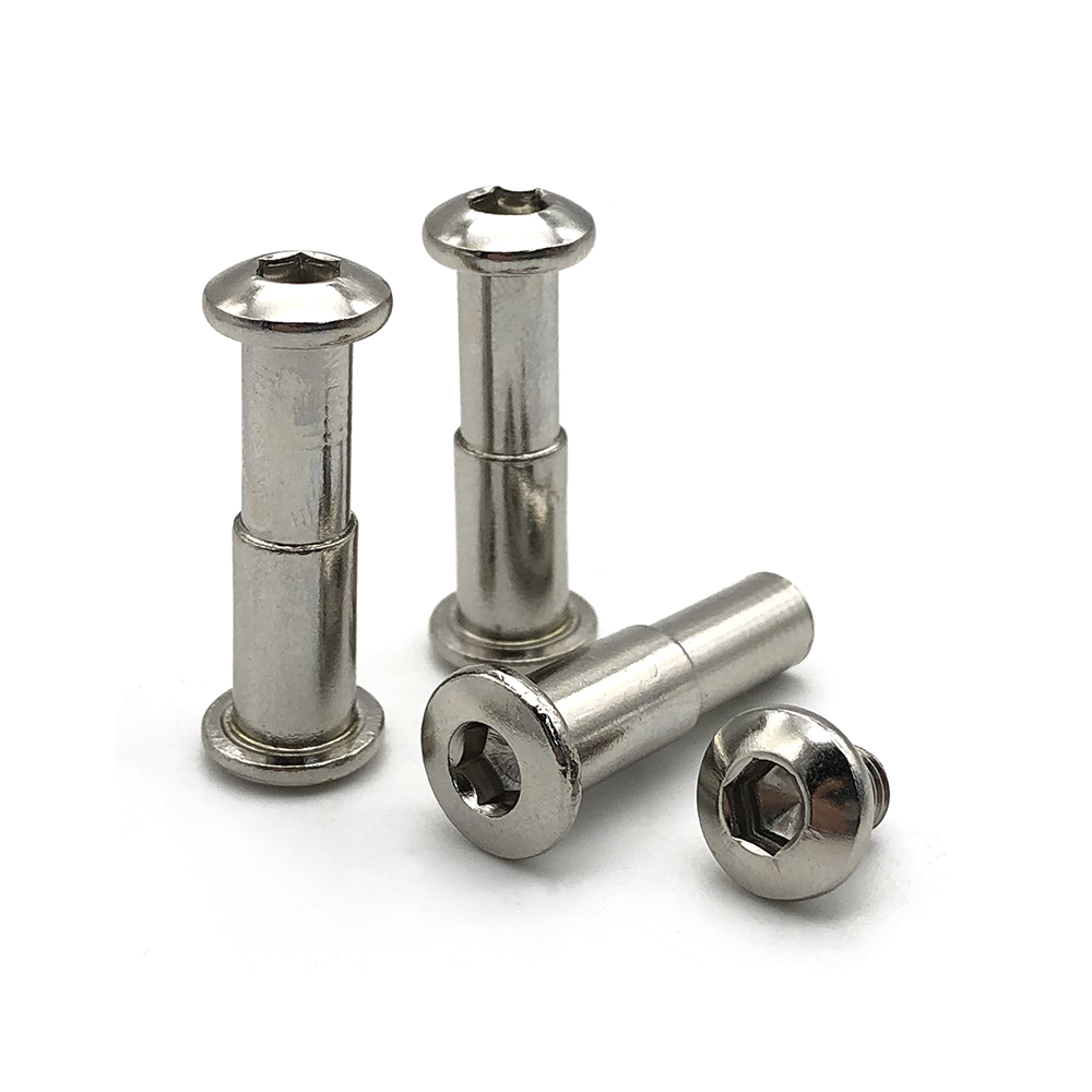 不銹鋼304圓頭內(nèi)六角子母螺釘連接件家具螺絲 對(duì)鎖螺絲螺母