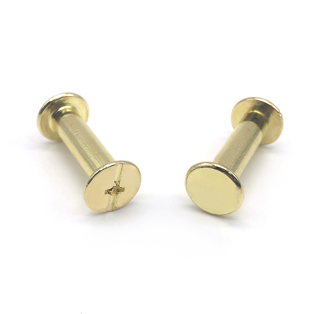純銅子母螺絲 黃銅子母釘 子母釘鉚釘 對(duì)鎖平頭螺絲 酒店菜譜釘 樣冊螺絲 相冊釘