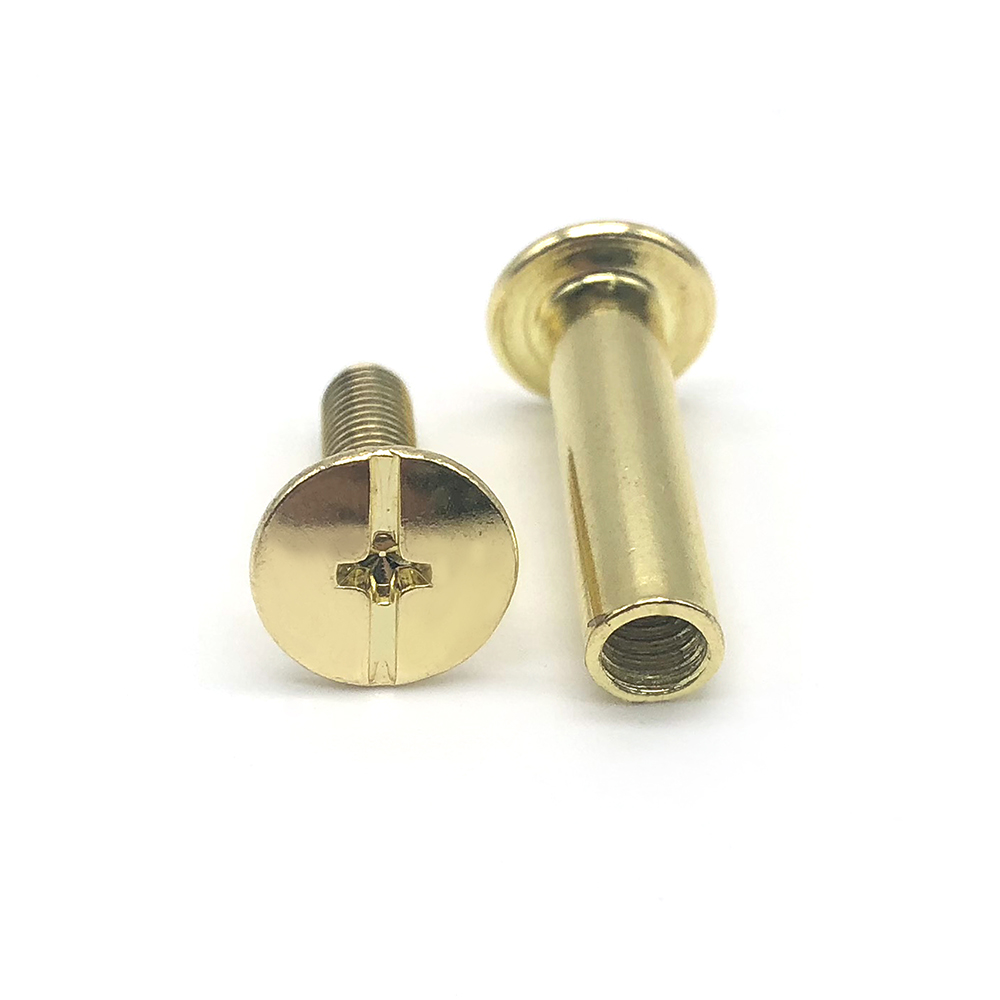 純銅子母螺絲 黃銅子母釘 子母釘鉚釘 對(duì)鎖平頭螺絲 酒店菜譜釘 樣冊螺絲 相冊釘