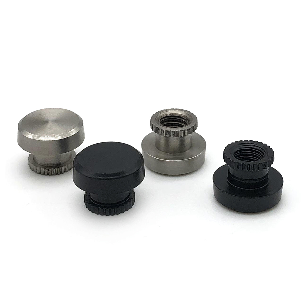 廠家生產(chǎn)滾花不銹鋼螺母 臺階手擰螺母 不銹鋼盲孔螺母 非標盲孔螺母定制非標螺母