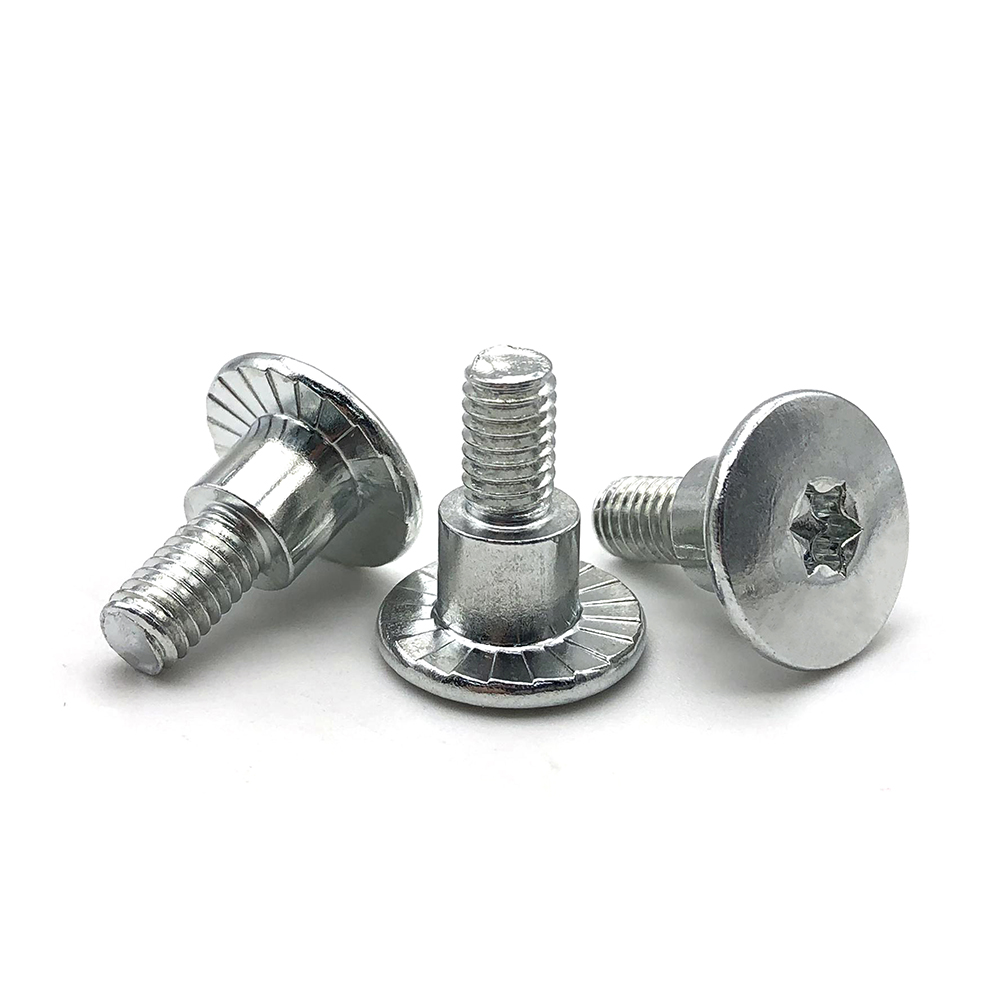 廠家生產(chǎn)梅花螺絲 鍍白鋅臺階螺絲 8.8級防滑螺絲定制非標(biāo)螺絲
