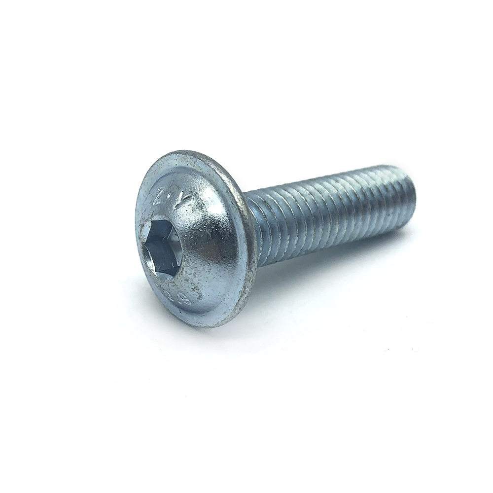 10.9級內(nèi)六角半圓帶墊螺釘GB70.4碳鋼帶墊圓杯螺絲鍍藍白鋅內(nèi)六角螺絲
