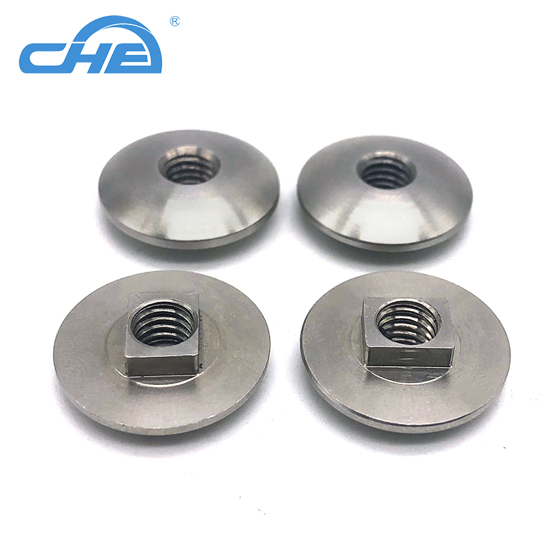 廠家非標(biāo)螺母 不銹鋼法蘭臺階螺母 大盤頭法蘭螺母M4M6M8四方螺母